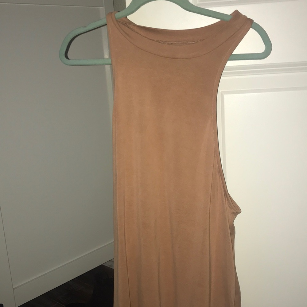 Beige flowy top